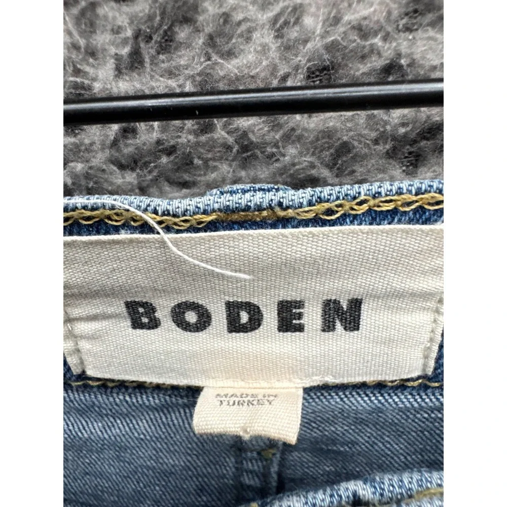 Boden High Rise Wide Leg Denim Jeans Medium Wash Blue Womens Size 32